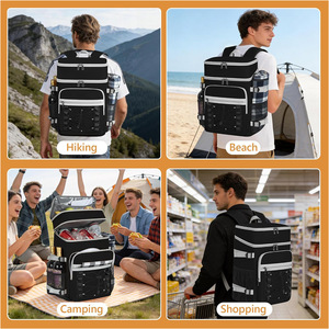 <span class=keywords><strong>Borsa</strong></span> Termica in Pelle di Grande Capacità, Impermeabile, <span class=keywords><strong>a</strong></span> Doppia Tracolla, per Campeggio e Spiaggia, Design Moderno e Minimalista - Product Image 4