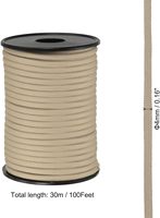 Cordon de survie Forrek 100 pieds 550 Paracord 4 mm 9 brins beige en nylon tressé robuste pour le camping et les activités de plein air toutes saisons