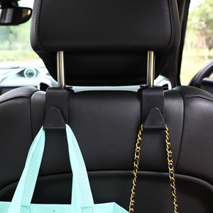 Crochets de repose-tête de voiture en ABS noir, rangement multifonctionnel pour l'intérieur de la voiture, design simple GG13004 - Product Image 2
