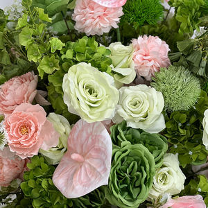 Hortensia Artificial de Seda Realista en Verde Fresco y Rosa, Flor de Tallo Único para Decoración Floral de Bodas y Hogar - Product Image 3