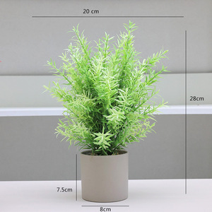 Vente en gros de plantes vertes en pot artificielles, plantes en pot décoratives en plastique d'intérieur et d'extérieur, bonsaï au <span class=keywords><strong>romarin</strong></span> - Product Image 2