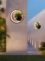 Support de fleurs en forme de lune, éclairage mural LED solaire pour jardin, IP65 étanche, en acier inoxydable, avec garantie de 2 ans
