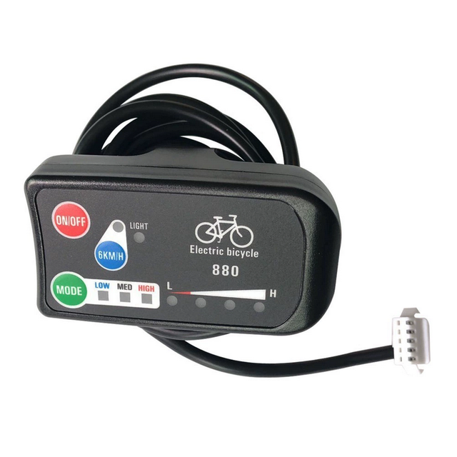 36V 48V Electric Bike Kits with LED Display & Steel Control Panel KT-LED880 5PIN Plug for Urban Bike Conversion Kit