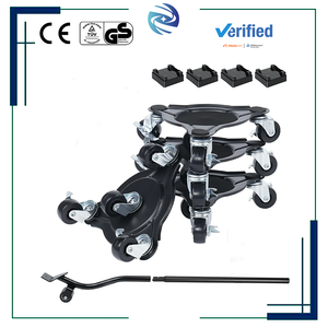 Ruedas <span class=keywords><strong>para</strong></span> Mover <span class=keywords><strong>Muebles</strong></span> <span class=keywords><strong>Grandes</strong></span>, Paquete de 4, Rotación de 360° con Freno, Panel de Acero Reforzado de 1200 LBS, Triangulares - Product Image 1