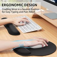 Tapis de souris ergonomique en mousse à mémoire de forme personnalisé repose-poignet pour clavier d'ordinateur tapis de souris Giming tapis de souris avec repose-poignet
