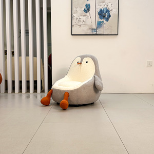 Chaise Lounge Chair informal en forma de pingüino, silla de felpa para niños, sofá individual cómodo para muebles de sala de juegos para niños - Product Image 6
