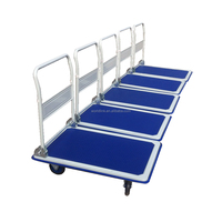 Carretilla de Plataforma Plegable Industrial de Cuatro Ruedas, Capacidad de Carga de 200 kg, Carretilla Manual de Plástico, OEM WORLD LINK WL-PH150 60x90cm