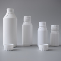 Botella de Plástico HDPE Redonda Opaca para Agricultura, con Tapa Roscada Acanalada, Forma Cilíndrica, para Protección de Cultivos, Venta al Por Mayor