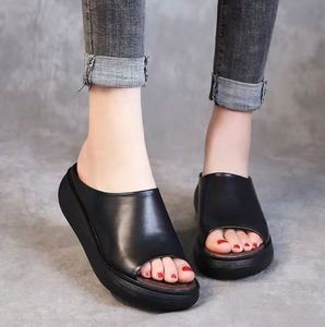 Nouvelles Sandales Femme Modèle 2026 – Chaussures à Talons Hauts Tendance Décontractées d'Extérieur Légères et Confortables en Cuir pour Femmes - Product Image 4