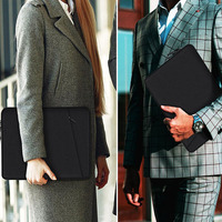Funda Delgada para Portátil de 15-15.6 Pulgadas, Compatible con MacBook, Funda Vertical de Poliéster con Bolsillo L15