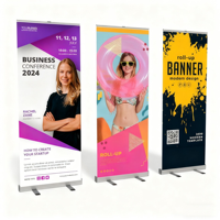 Support publicitaire en aluminium à base large, style professionnel, imprimé numériquement, pour la promotion, les expositions, les salons professionnels, les bannières publicitaires