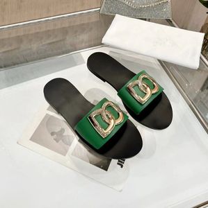 Sandalias de Goma de Lujo de Marca Famosa de Diseñador de Cuero Genuino de Alta Calidad, Última Moda en Sandalias Planas Deslizantes - Product Image 6