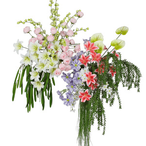 Arreglo Floral Artificial para Decoración de Paredes, Flores de Seda y Plástico, Fondo para Bodas y Fiestas, Decoraciones Colgantes - Product Image 5