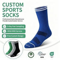 Chaussettes mi-mollet pour hommes, respirantes, rembourrées, pour la course à pied, le basketball, le ski, logo personnalisé OEM, chaussettes de sport