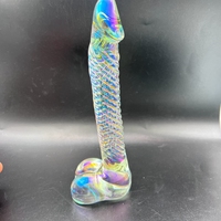 Godes en verre cristal coloré masturbateur féminin grand pénis érotique Anal godemichet Anal jouets sexuels pour homme femme Gay