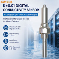 Probe Sensor Konduktivitas Baja Tahan Karat 316 untuk Pusat Data AI Berpendingin Cair PG25 EG25 Pemantauan Pendingin Ulir G3/4 0-20μS/cm