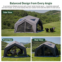 Tente gonflable Coody Hub Station Air - Grise, 3-5 personnes, vente en gros, extra large, pour camping familial, installation facile, portable, pour l'extérieur