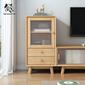 Fabricant chinois, armoire d'angle moderne sur mesure, en stock, prête à être expédiée, pour salon, hôtel, nouveau design, armoire de présentation en bois - Product Image 3