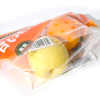 Aangepaste Ontluchtingsgat Handvat Verse Groenten En Fruit Plastic Zak Verpakking Platte Zak Zakje