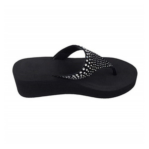 Vente en gros de pantoufles de plage personnalisées de haute qualité <span class=keywords><strong>Tongs</strong></span> à semelles <span class=keywords><strong>compensées</strong></span> en EVA - Product Image 6