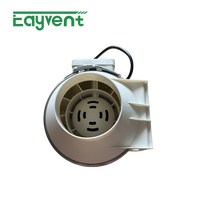 Ventilateur de gaine à flux mixte silencieux 150 mm, ventilateur de ventilation AC avec contrôleur de vitesse pour système hydroponique de serre de culture