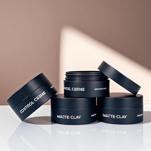 Envase para Productos Capilares Club Matte Clay 80g, Tarro de Plástico PET Negro Mate con Tapa Negra Mate Personalizada - Product Image 5