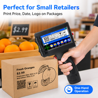 Imprimante à jet d'encre portable multifonctionnelle, prend en charge le texte, les codes QR, les dates d'expiration, les logos sur les sacs en papier, les boîtes, les bouteilles en plastique