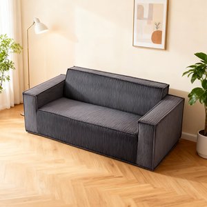 Memory Foam 3-Seater Convertible <b>Sofa</b> Set No Installation & Easy Transport Deep Seat Modern <b>Sofa</b> with Corduroy Fabric - Product Image 4