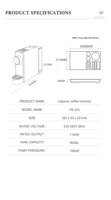 Machine à café professionnelle Honeyson électrique 1100W en acier inoxydable, pompe italienne personnalisée, 19 bars, plateau à capsules pour hôtel