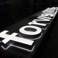 Enseignes en acrylique 3D personnalisées avec lettres LED pour l'extérieur Lettres lumineuses éclairées à l'avant en métal pour la signalisation professionnelle