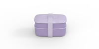 Boîte à bento rectangulaire à double étage en plastique pour adultes, 1230 ml, étanche, sans BPA, de qualité alimentaire, écologique, portable