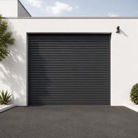 Volet roulant moderne en aluminium galvanisé courbé de 77 mm, isolé, électrique, automatique, sécurisé, panneau de porte de garage CE