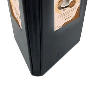 ขาตั้งโต๊ะแบบหมุนได้ 3 ด้าน ทำจากหนังเทียมคุณภาพสูง พร้อมไฟ LED สำหรับเมนูอาหาร ปกหนังสือเมนู และที่วางเมนู - Product Image 3