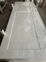 Porte intérieure moderne à 2 panneaux en MDF moulé blanc, finition imperméable, pour projets de rénovation d'appartements