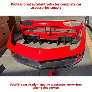 Alta fabbrica originale in fibra di vetro Bodykit per Ferrari 458 488 430 anteriore con montaggio labbro anteriore cofano faro <span class=keywords><strong>auto</strong></span> usata compatibile - Product Image 5