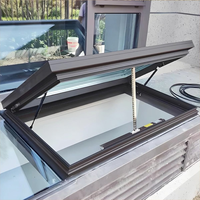 Fenêtre de toit à persiennes automatiques robustes, grande taille, ouvrable, en alliage d'aluminium, pour entrepôt