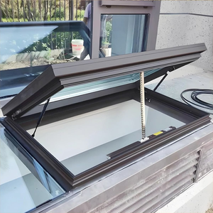 Fenêtre de toit à ventilation automatique robuste de grande taille, <span class=keywords><strong>trappe</strong></span> de toit ouvrable en aluminium avec vitrage pour entrepôt - Product Image 1