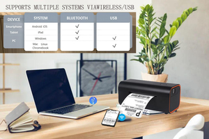 Impresora Térmica Inalámbrica Bluetooth de 203DPI y 110mm, Impresora de Etiquetas Impermeable de 4x6 para Etiquetas de PET o Vinilo, Gran Venta - Product Image 2