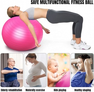 Ballon de yoga anti-éclatement en PVC souple écologique de 65 cm pour la grossesse, l'accouchement et l'entraînement physique en salle de sport, avec pompe et bouchon BSTAR - Product Image 3