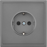 Prise murale européenne mate de qualité supérieure, 1 poste, type Schuko, pour usage domestique et hôtelier, compatible UE