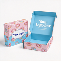 Boîte à dessert bicolore imprimée offset de qualité supérieure, expédition rapide en 72h, boîte d'expédition en carton avec logo personnalisé