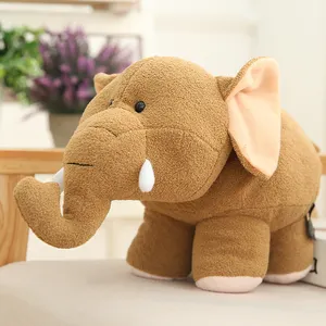 Factory Custom Fabric Made Durable Hippo Elephant Stuffed Animal Plush Toy Cute Doll Small Plushies For Home Decor Birthday Gift