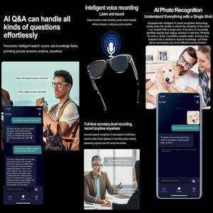 スマートメガネ音楽スマートAiアイサンメガネAIアシスタントカメラとマイクスピーカーオーディオビデオ録画機能付き - Product Image 5