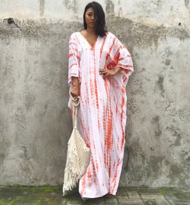 ซื้อออนไลน์ผ้าบาติกออกแบบผู้หญิงสวมใส่เรยอนฟรีขนาดมัดย้อม Kaftan - Product Image 1