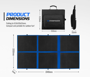 POWER Portable 12V 100W 200W 300W Foldable Solar Walkable Solar <b>Blanket</b> with Bracket <b>for</b> <b>Camping</b> Power Supply - Product Image 6