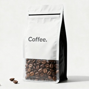 Bolsa de Café con Fondo Plano Impresa Personalizada al por Mayor, 250g 500g 1kg, de Papel de Aluminio con Válvula para Granos de Café y Té, OEM/ODM - Product Image 4