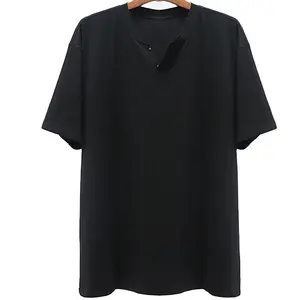 Diznew เสื้อยืดคอกลมคอกลมสำหรับผู้ชายเสื้อยืดคอกลมผ้าคอตตอนเจอร์ซีย์แขนสั้น100เปอร์ปล่อยว่างแบบลำลอง