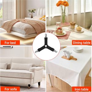 Sangles de drap de lit durables et réutilisables, attaches élastiques ajustables en nylon et métal pour draps-housses - Product Image 6
