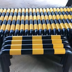 Dissuasore a U in Acciaio, Barriera di Sicurezza Anti-collisione per Parcheggi, Superficie Riflettente ad Alta Intensità, Zincato a Caldo - Product Image 2