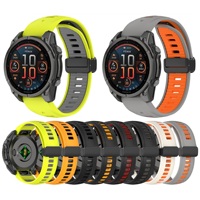 Bracelet de montre en silicone Papastar 26 mm à boucle magnétique à dégagement rapide pour Garmin Fenix 5 Plus 6 Pro Fenix 7 Pro Solar Fenix 8 E